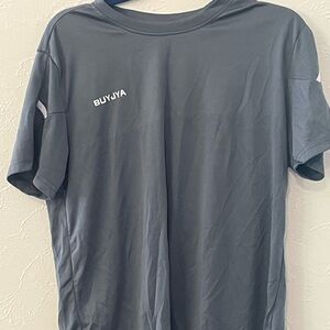 BUYJYA Men’s Gray Athletic T-Shirt Size Lightweight Training Activewear